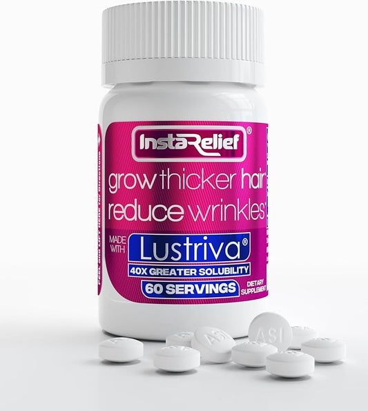 InstaRelief® Hair Growth with Lustriva® 3 Weeks, 60 Tablets