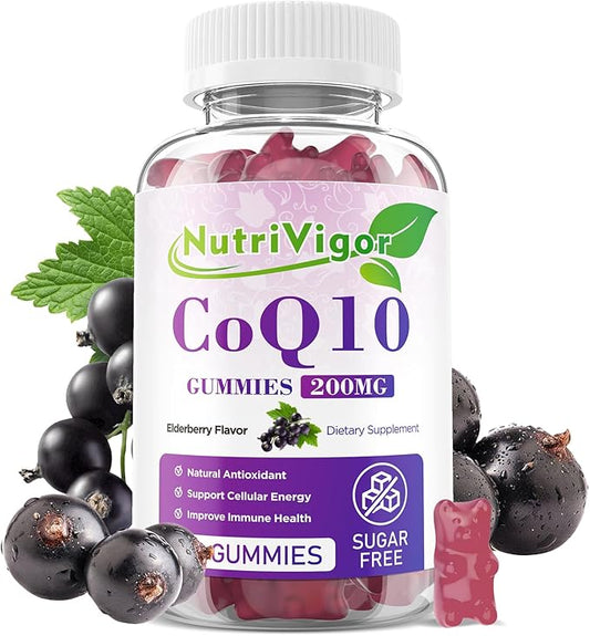 CoQ10 Gummies, Coenzyme Q10 Supplement 200 CoQ10 Supplement 60 Count