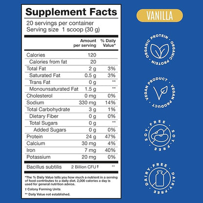 BIRDMAN Falcon Organic Vegan Protein Powder 24g Protein, 20 Servings