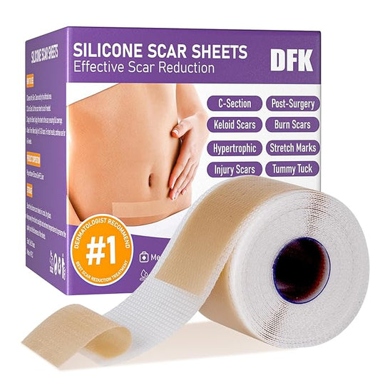 Silicone Scar Sheets, Silicone Scar Tape(1.6"x 79" Roll-2M), Roll-2M), Reusable