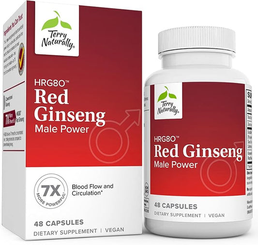 Terry Naturally HRG80 Red Ginseng Male Power 48 Capsules 16 Servings