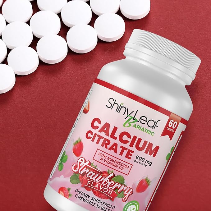 Shiny Leaf Bariatric Calcium Citrate 600 60 Ct D3, Natural (2 Months)