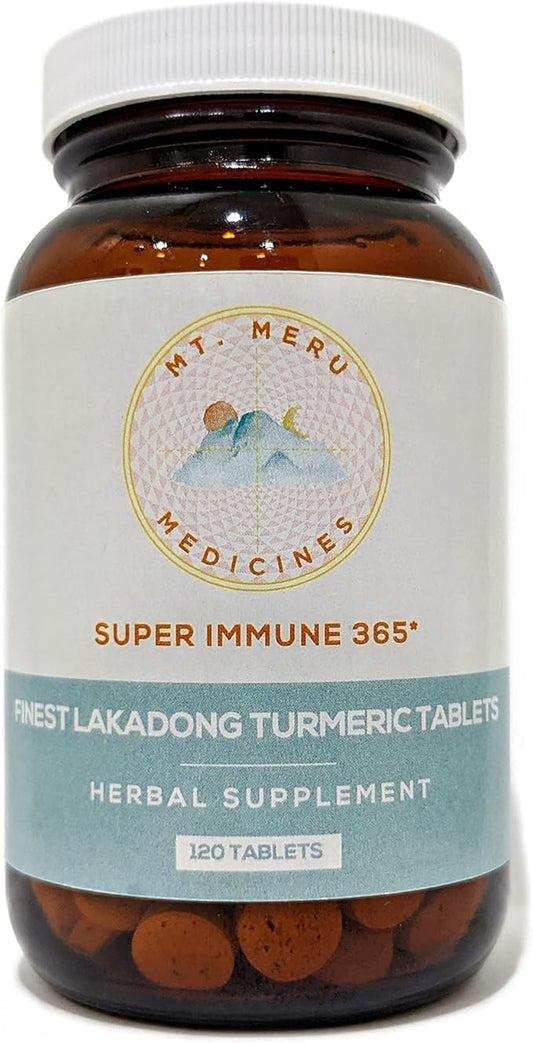 Turmeric Tablet Supplement, High Curcumin Lakadong (120 Tablets)