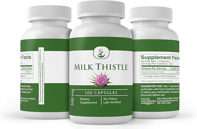 Pure Original Ingredients Milk Thistle, Always (100 Capsule)
