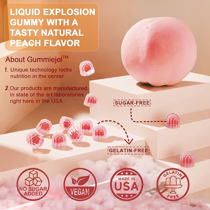Sugar-Free Vitamin D3 K2 Filled Gummies 5000IU / 10,000 IU 500mg Calcium K2 (MK-7) (MK-7) 200mcg, 200mcg, Magnesium