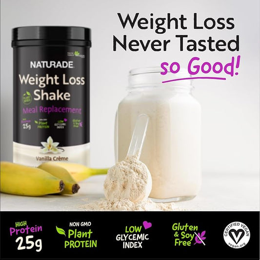 Naturade Plant-Based Weight Loss Shake, 25g 6g Dietary 18 Servings
