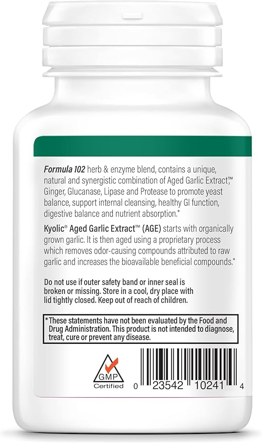 Kyolic Aged Garlic Extract Formula 102, 100 Vegetarian