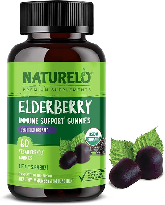 NATURELO Elderberry Gummies – Immune Support 60ct