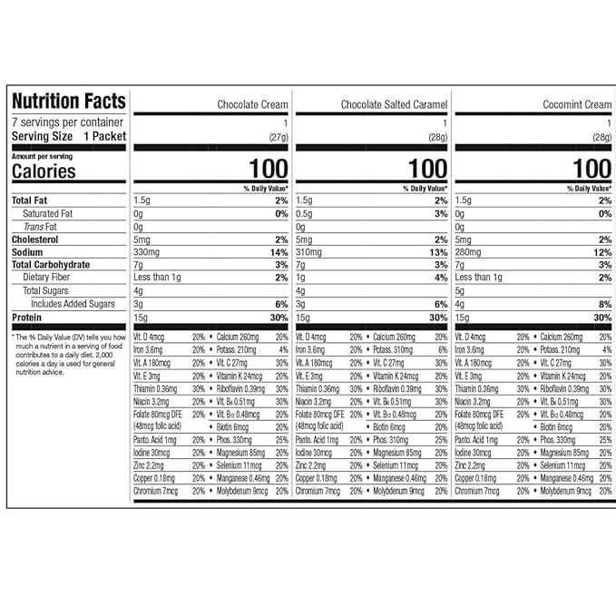 WonderSlim Meal Replacement Shake, Variety Pack, 15g Protein, 24 Vitamins (7ct)