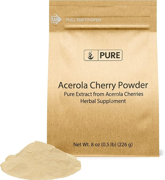 PURE ORIGINAL INGREDIENTS Acerola Cherry Powder 8oz Non-GMO,