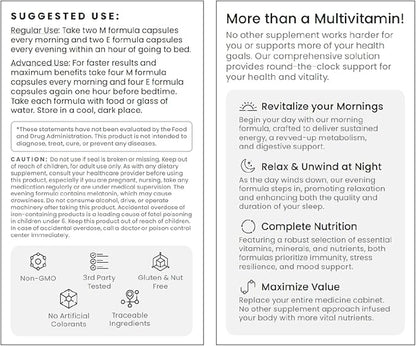 Gulp Core Essentials AM PM Multivitamin 3, Probiotics, 60 Servings, 2 Month