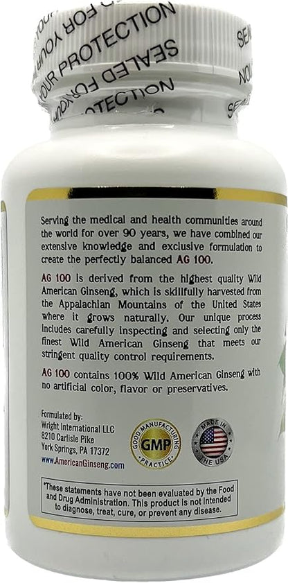 AG 100-100% Pure Wild American Ginseng
