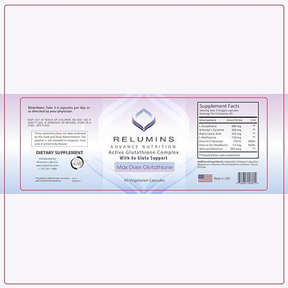 Relumins Advance White Active Glutathione Complex 6X Boosters- 60 Capsules