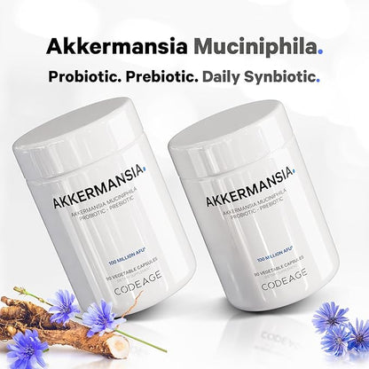 Codeage Akkermansia Muciniphila Probiotic Supplement 3-Month Supply 100 Million 90 Capsules