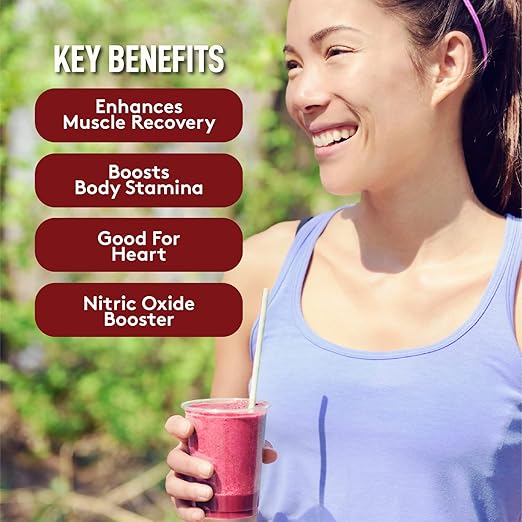 Organic Beet Root Powder, USDA Certified - Nitric Oxide Supplement, Beet Juice Powder Superfood for Healthy Heart, Beetroot Supplement, Beetroot Powder - 225 Servings, 2 lb