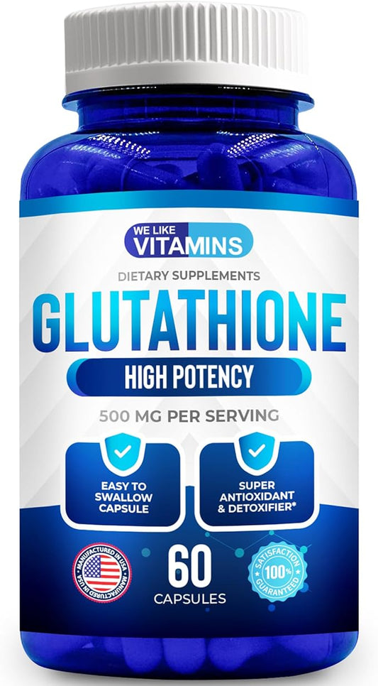 We Like Vitamins Glutathione 500mg Per Serving 60 Glutathione