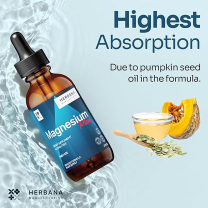 Triple Complex Magnesium 4 oz Liquid Drops B6, D, 100% Absorption 90-Day Supply