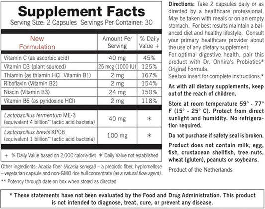 Reg'Activ Immune & Vitality with Lactobacillus ME-3, brevis KP08, Vegan D3 and (B1, B2, B2, B3 B3 and B6) Essential