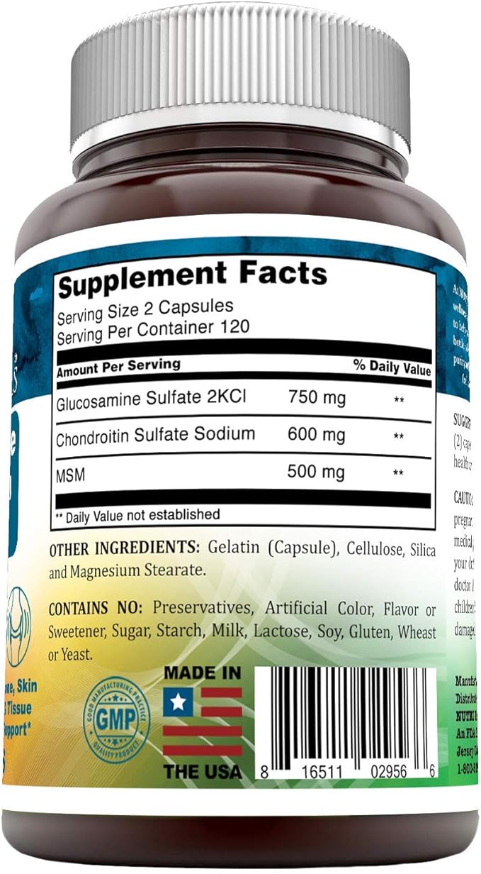 Glucosamine Chondroitin MSM 240 Capsules- Supports (240 Capsules)