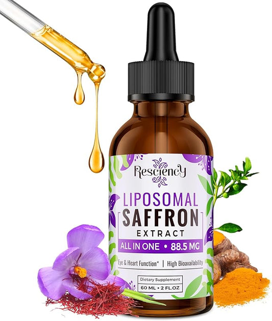 Saffron Supplements - 88.5 mg Liposomal B12 & D3, 60 60 ml, 30 Servings