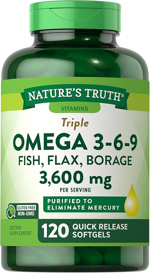 Nature's Truth Omega 369 Softgels 3600mg | 120 Pills
