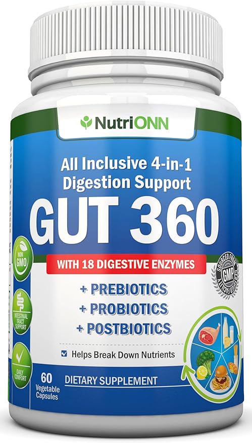 Probiotics, Prebiotics & Postbiotics with 18 4-in-1 Complete