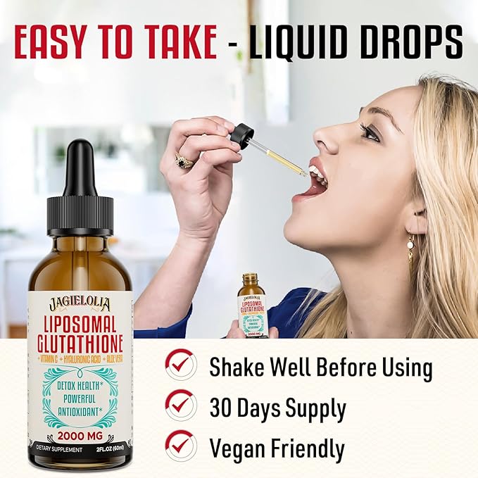 2000MG Liposomal Glutathione Liquid, Made in 20 Floz