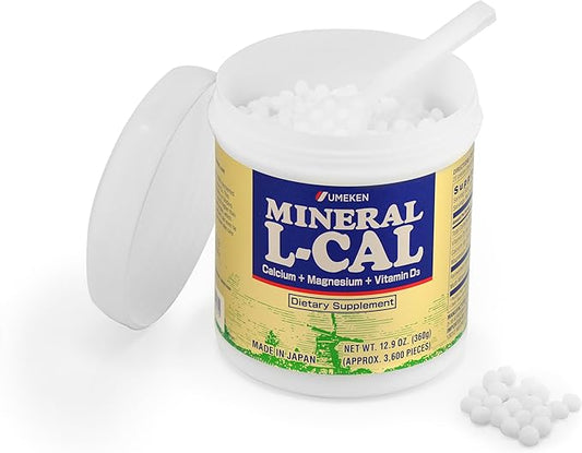 Umeken Mineral L-Cal Supplement, Large bottle, 6 month D3 and 360g, 3600 3600 Balls 2)