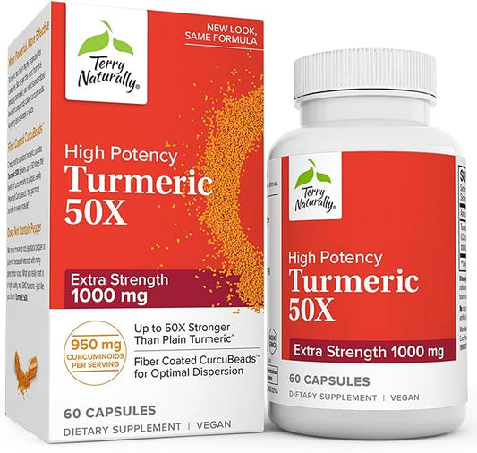 Terry Naturally Turmeric 50X 60 Capsules 30 Servings
