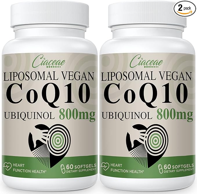 Liposomal CoQ10 800mg Ubiquinol Softgel, Max Q10, Ubiquinol CoQ10 Supplement CoQ10 800mg, 800mg, 120 120 Vegan