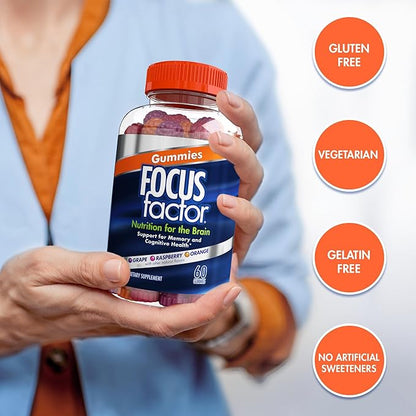 Focus Factor Nootropic Gummies, Memory Supplement 60 Count, 2
