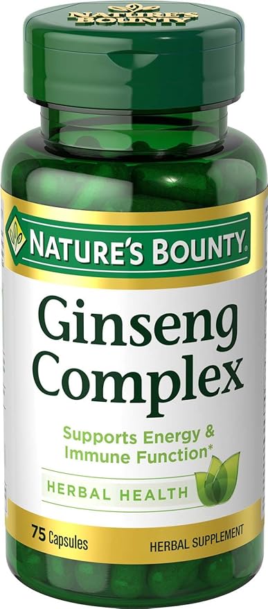 Nature's Bounty Ginseng Complex Capsules Supports 75 Capsules