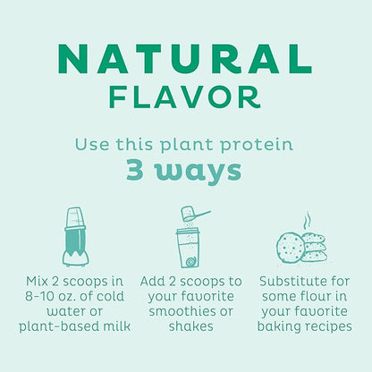 KOS Vegan Protein Powder, Unflavored & Unsweetened 28 Servings