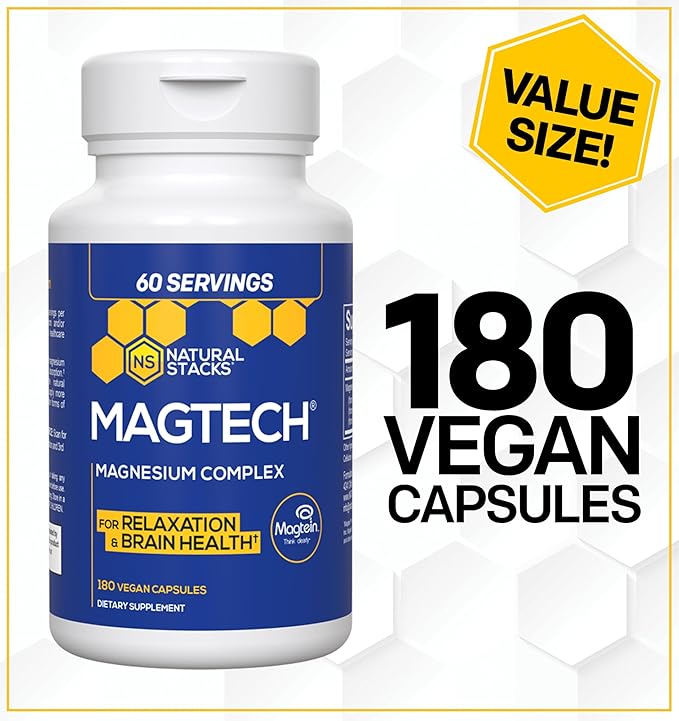 MagTech Magnesium Supplement 3 Forms 180 Magnesium