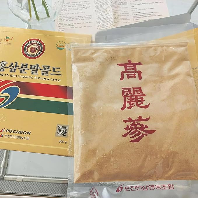 Pocheon 300g Korean Red Ginseng Powder 6 Years, 100% Pure,
