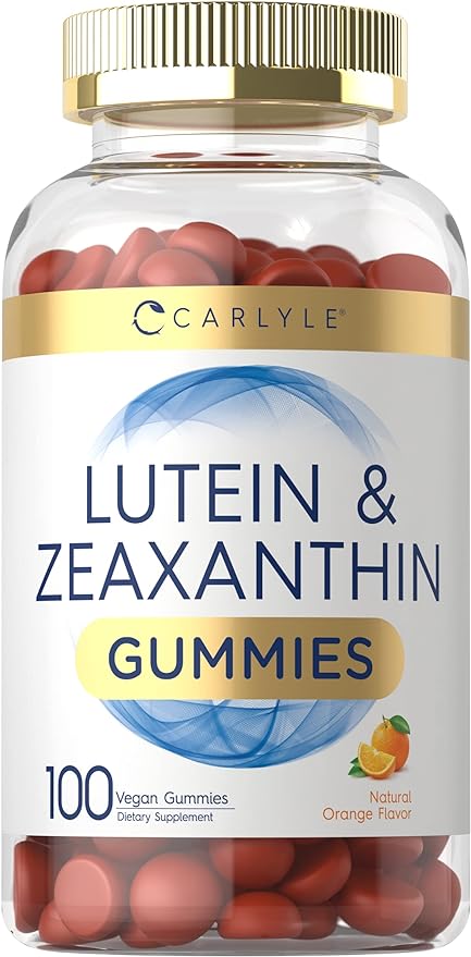 Carlyle Lutein and Zeaxanthin Gummies 20mg of 100 Orange