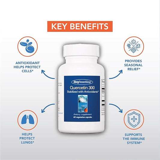 Allergy Research Group Quercetin 300 Dietary Supplement 60 Count