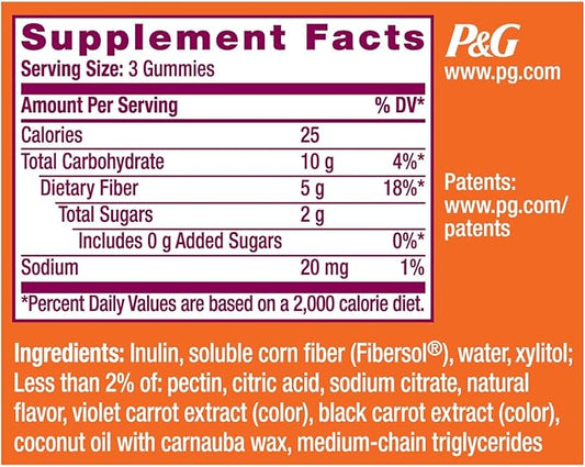 Metamucil Kids Fiber Supplement Gummies, No 5g Prebiotic 120ct Gummies
