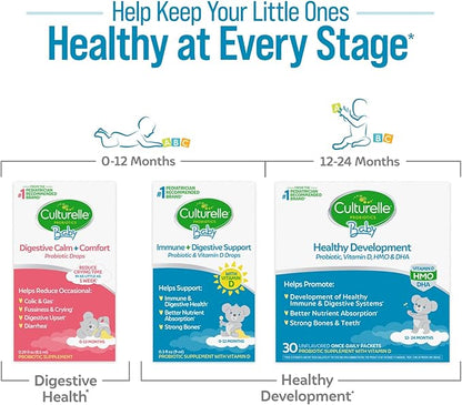 Culturelle Baby Probiotic Drops + Vitamin 0-12 Months, 30 Day 9ml
