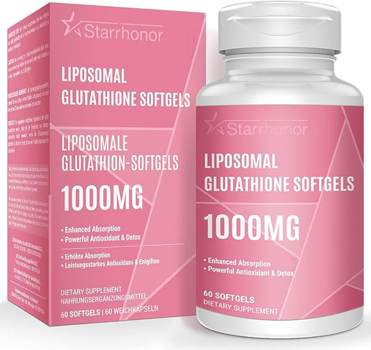 Liposomal Glutathione Softgels 1500MG, Reduced Glutathione 60 Softgels