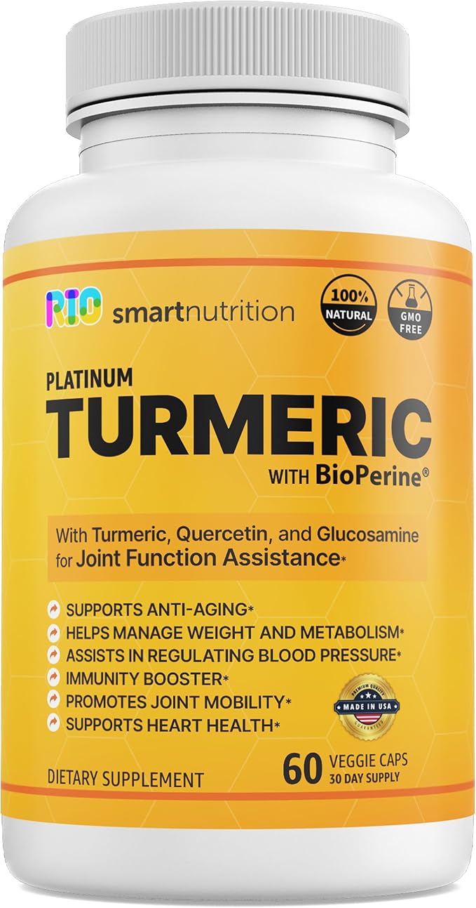 Rio Turmeric Platinum Supplement with Quercetin 60 Count