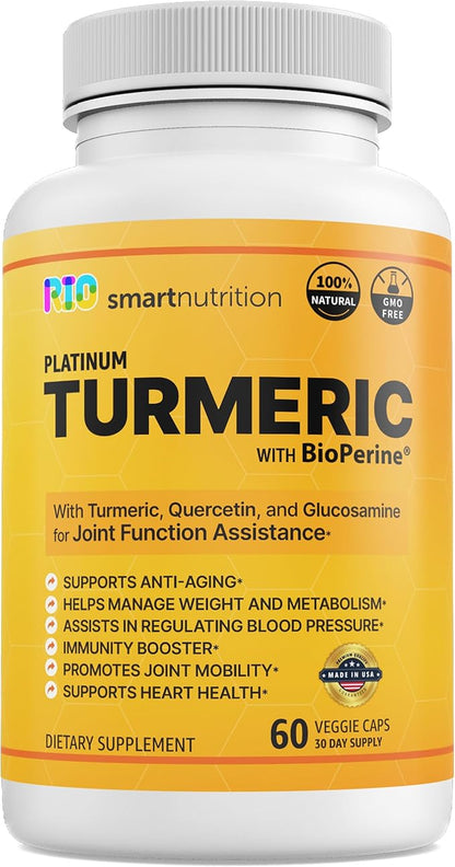 Rio Turmeric Platinum Supplement with Quercetin 60 Count