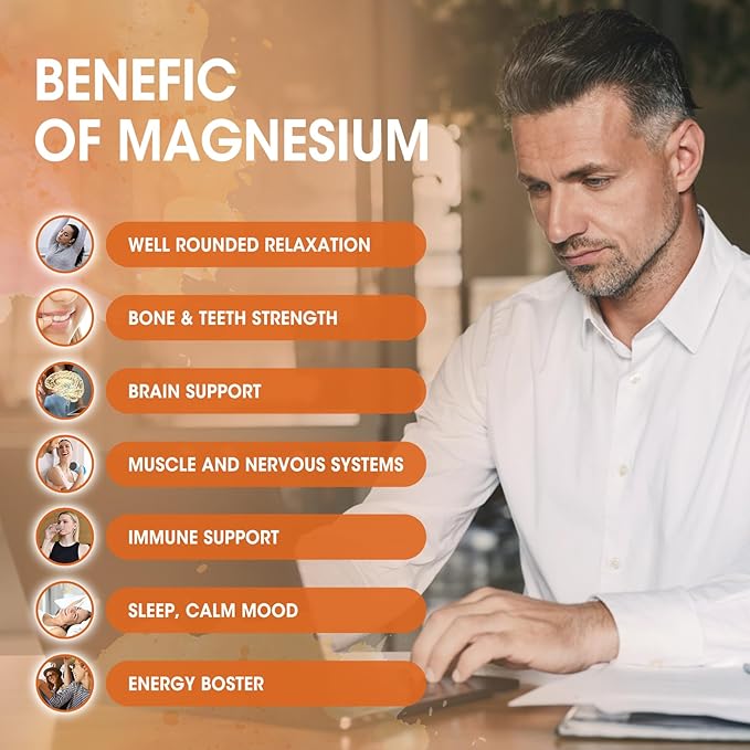 Magnesium Glycinate 500mg Capsules, with Malate, D3 & 6 Kinds 60 Capsules