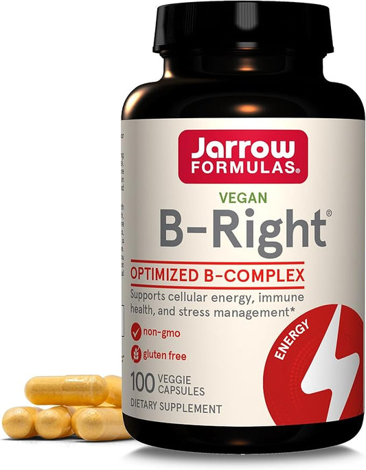 Jarrow Formulas B-Right Optimized B-Complex, Dietary 100 Veggie 100 Day