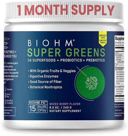 BIOHM Super Greens 34 Superfood (30 Servings)