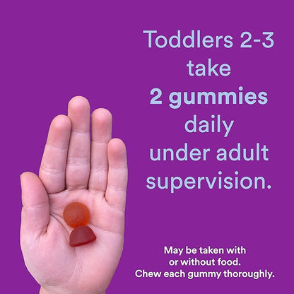 SmartyPants Organic Toddler Multivitamin Gummies: Probiotics, 3 (ALA), D3, C, B12, B6, B6, Vitamin 60 Count (30 Day