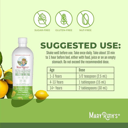 MaryRuth Organics Extra Strength Nighttime Liquid 4 Flavors 32 Servings