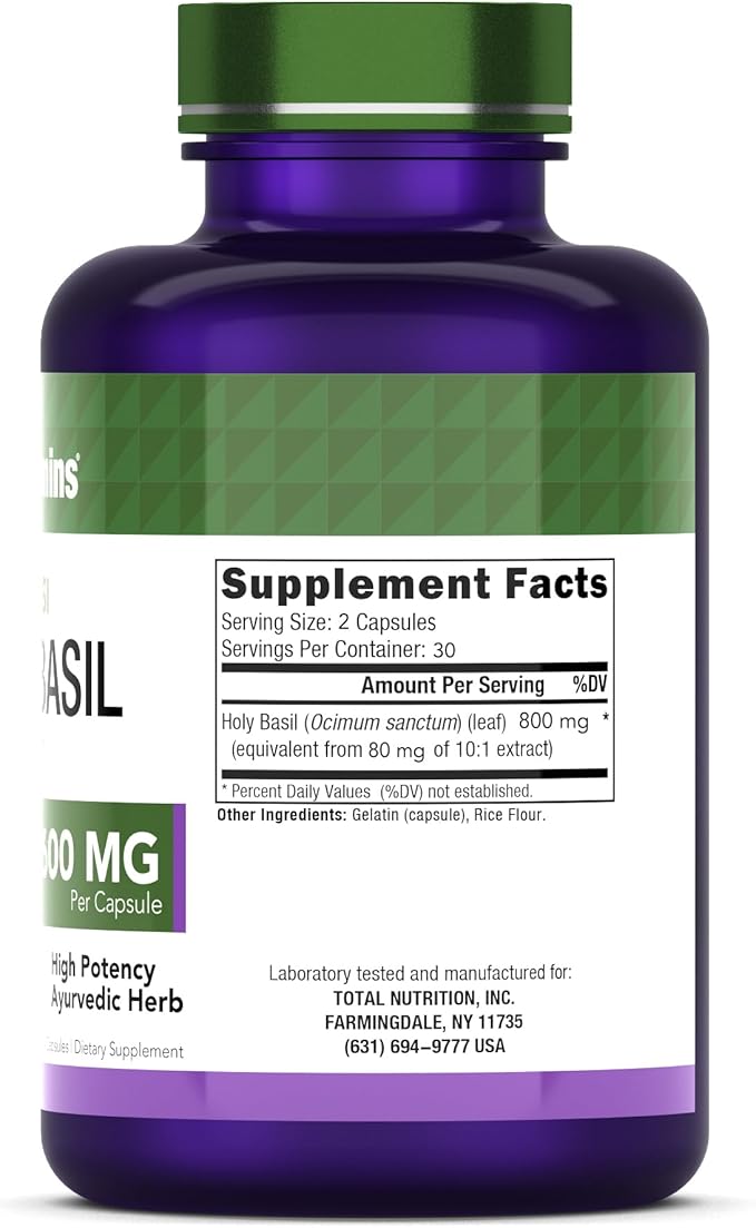 Holy Basil Capsules (800mg x 60 Capsules)