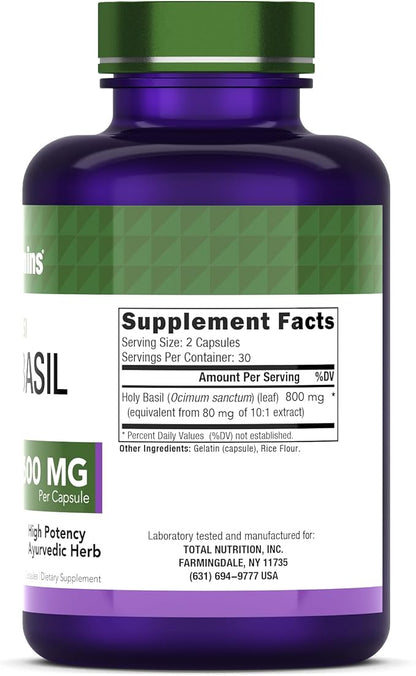 Holy Basil Capsules (800mg x 60 Capsules)
