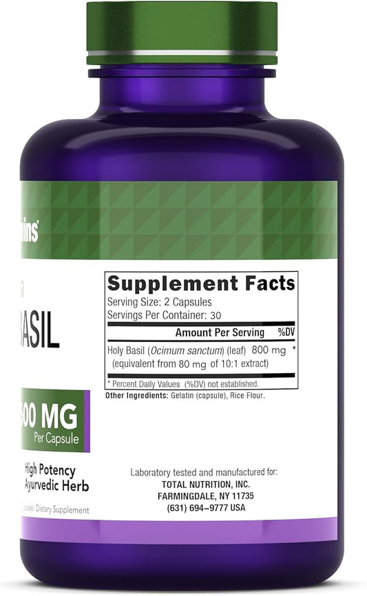 Holy Basil Capsules (800mg x 60 Capsules)